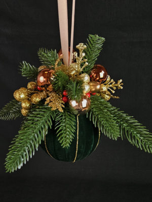 Boule de Noël Velours vert