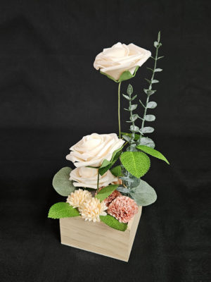 Trio de roses (orangé)