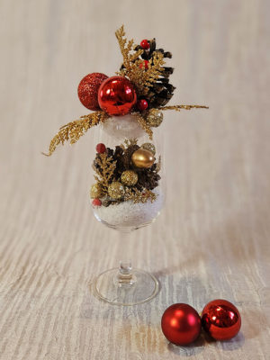 Christmas Wine Glass
