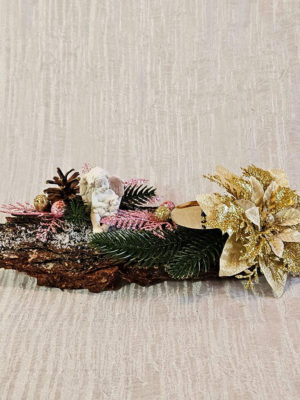 Ange & chien sur écorce